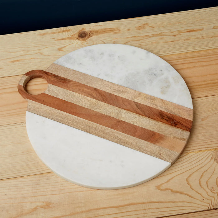 Be Home - Moa Marble & Wood Round Board