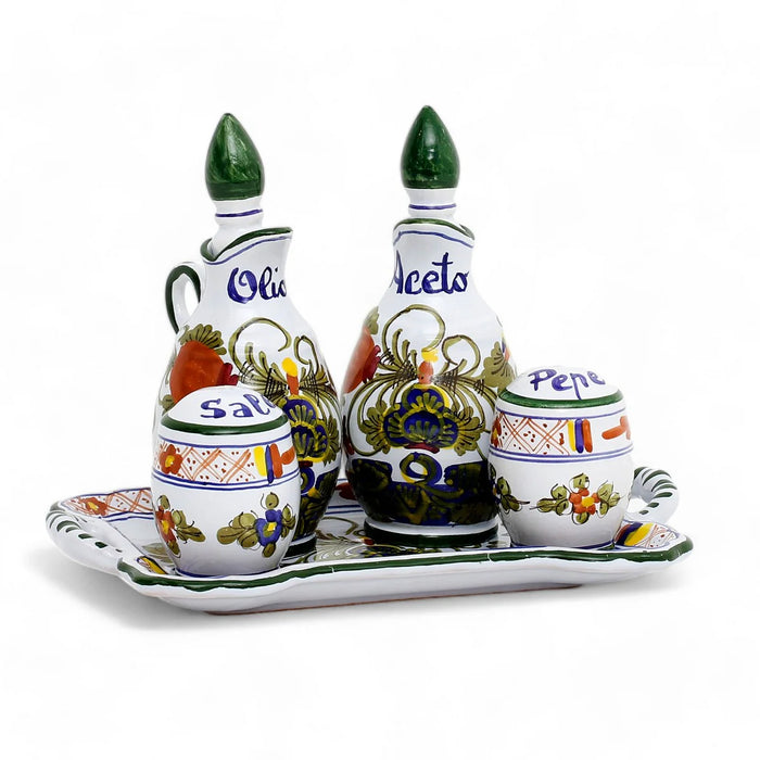 Faenza - Oil & Vinegar, Salt & Pepper Menage