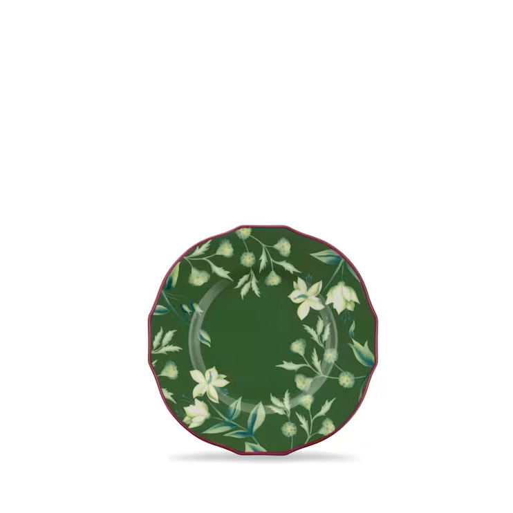 Florenza Acanto Green Bread Plate - Scuro