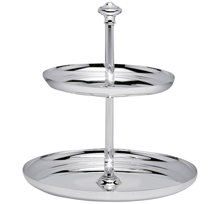 Christofle - Albi 2-Tier Silverplated Pastry Stand