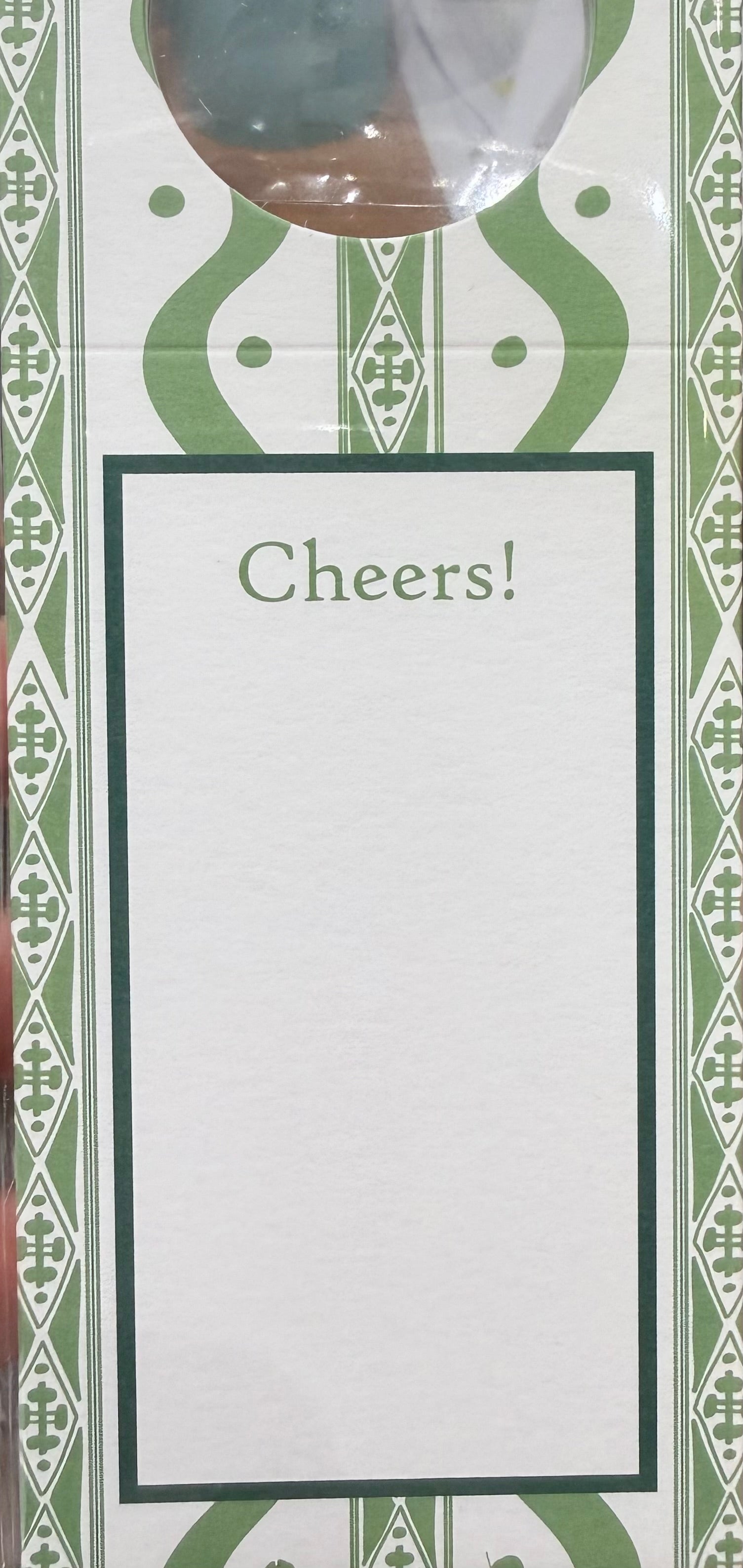 Wine Tags Ikat Olive