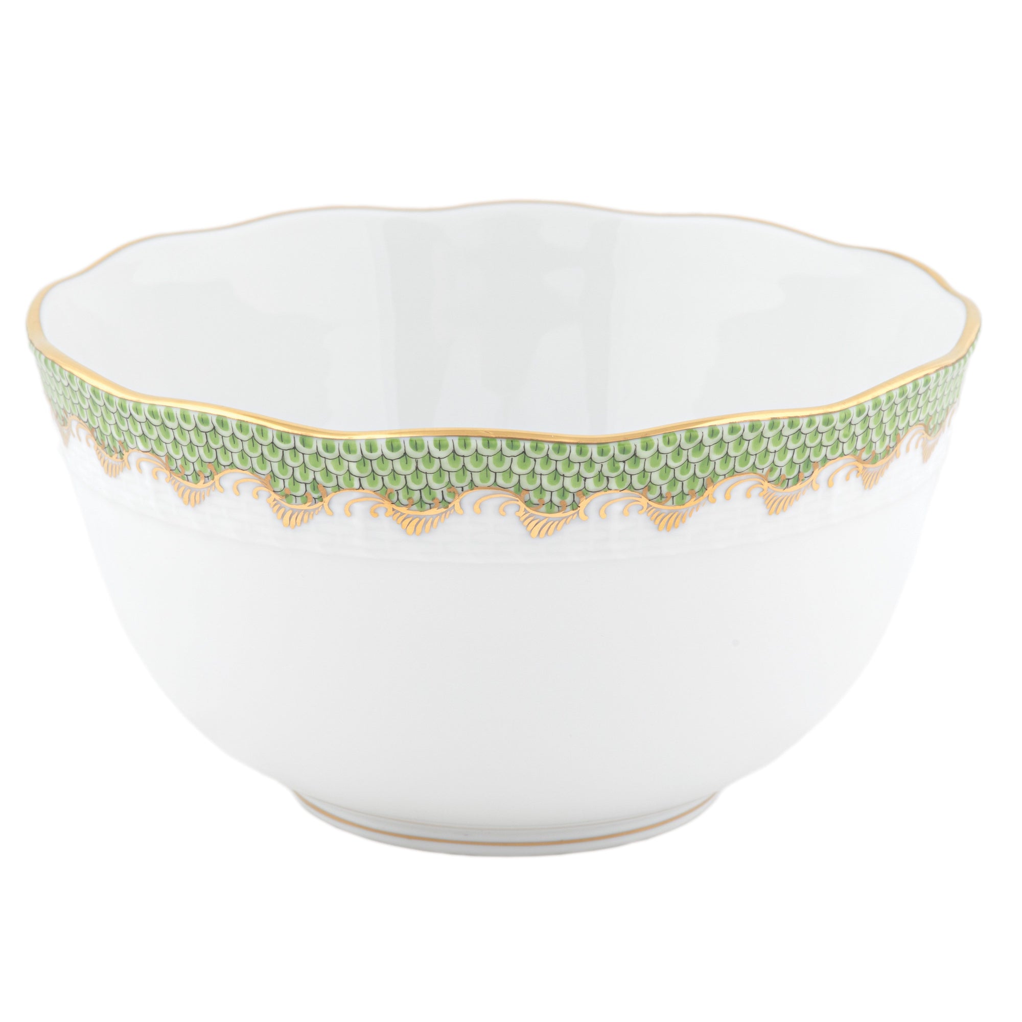 Herend - Fish Scale Evergreen Round Bowl