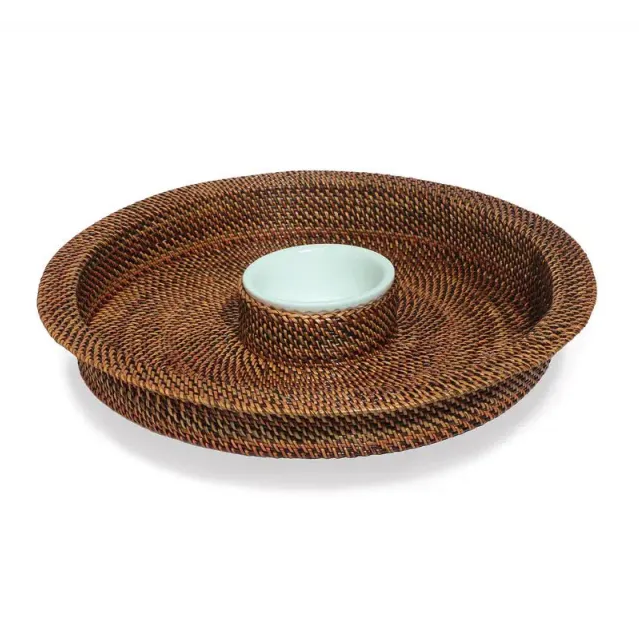 Calaisio - Chip & Dip Round Tray with Pillivuyt Dish