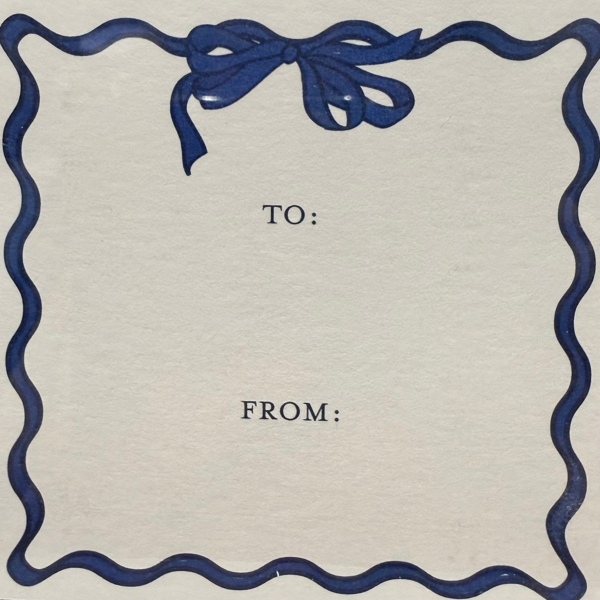 Gift Enclosures Square Ribbon Navy in Box