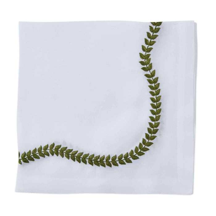 Deborah Rhodes - Fern Path Embroidered Napkin