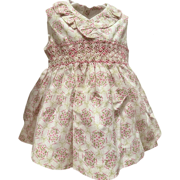 Anette Pink Hand Smocked Dress : Sizes 3m - 8y