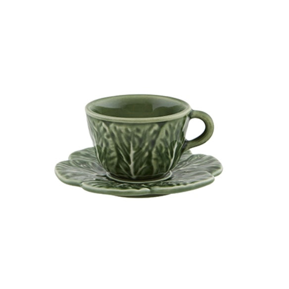 Bordallo Pinheiro - Cabbage Coffee Cup &amp; Saucer