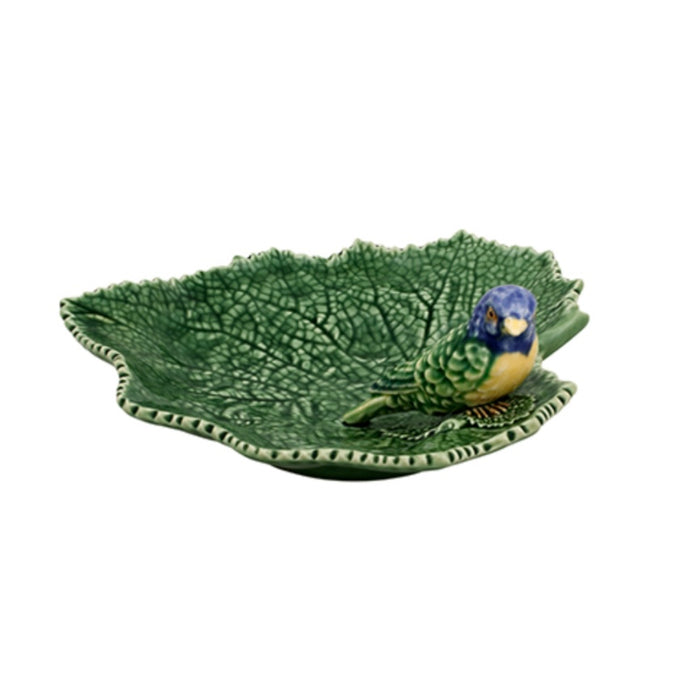 Bordallo Pinheiro - Cineraria Leaf with Blue Bird