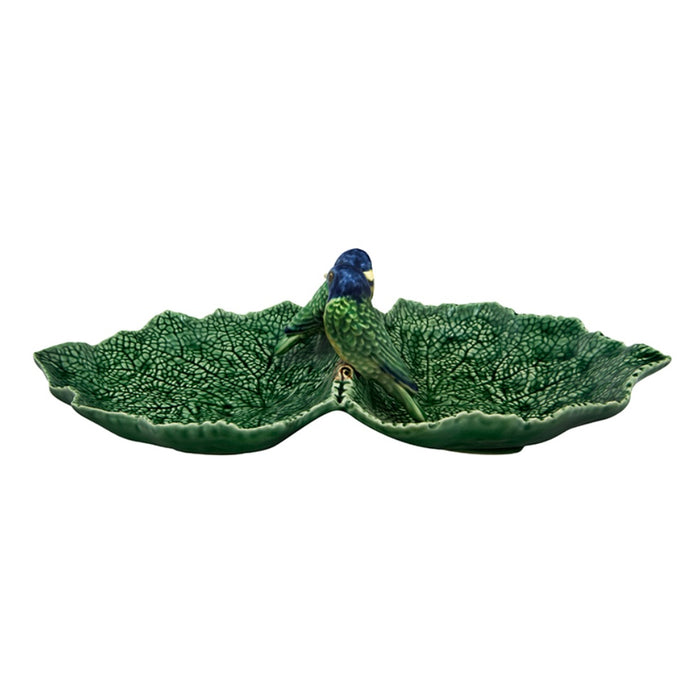 Bordallo Pinheiro - Cineraria Double Leaf with Blue Birds