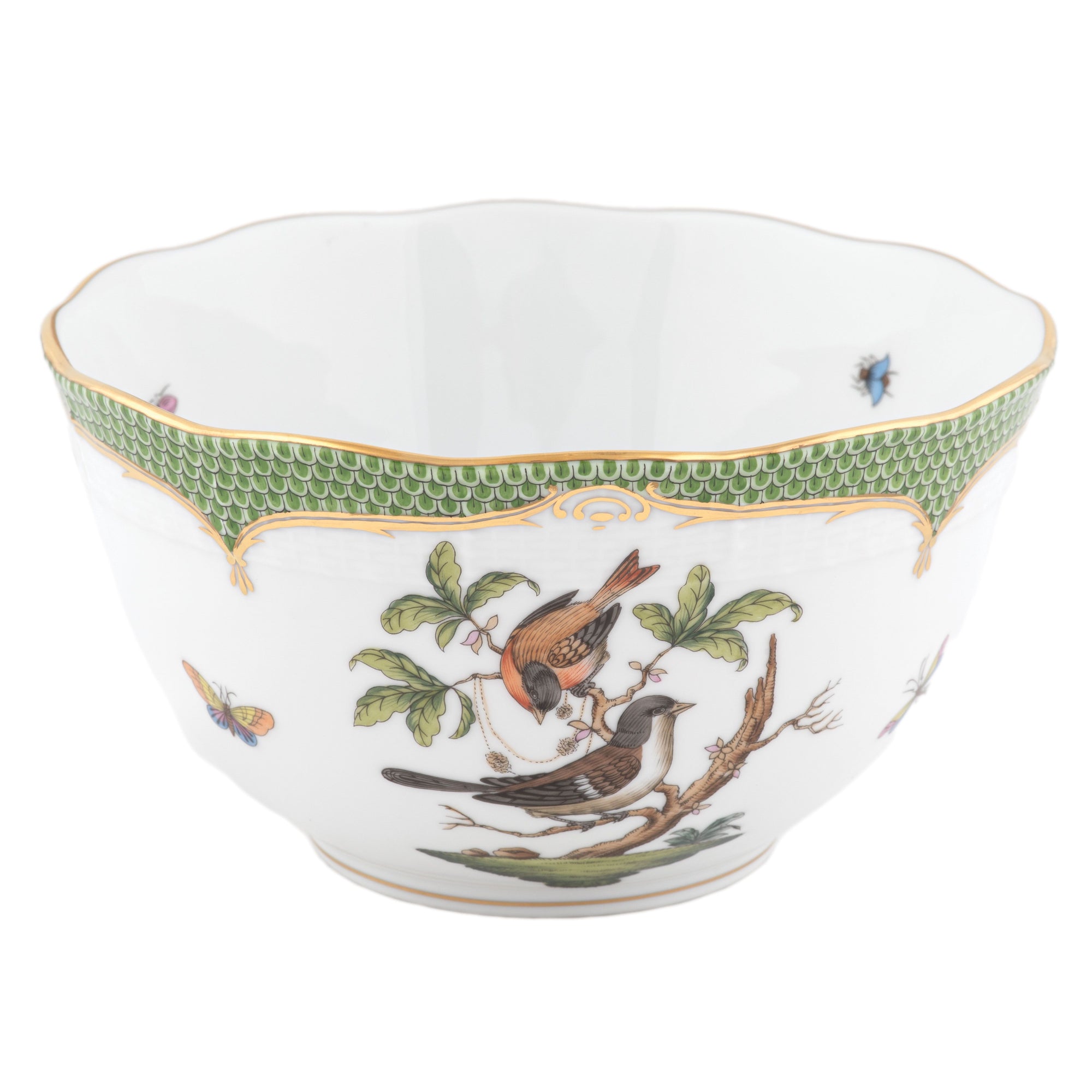 Herend - Rothschild Bird Green Round Bowl