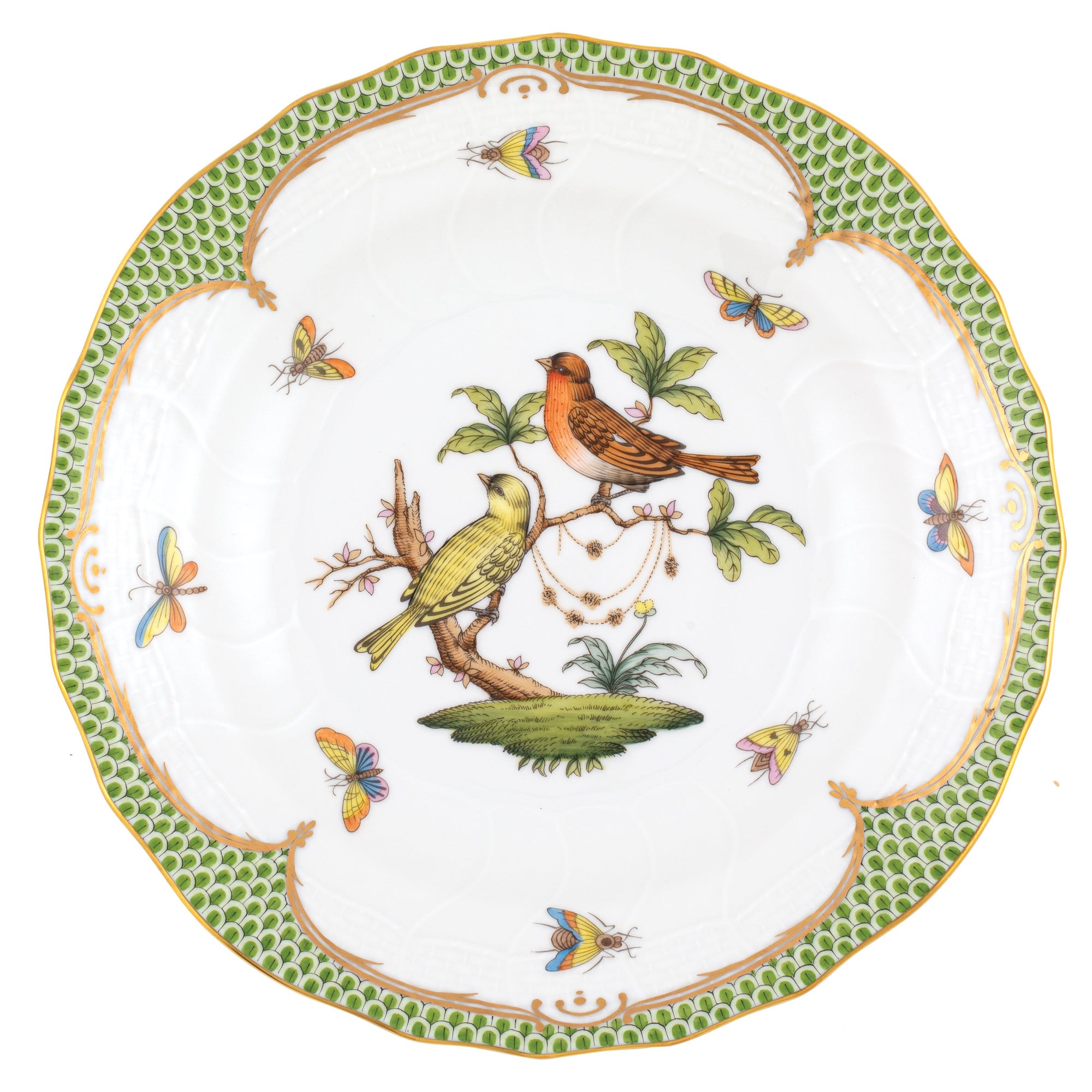 Herend - Rothschild Bird Green Dessert Plate