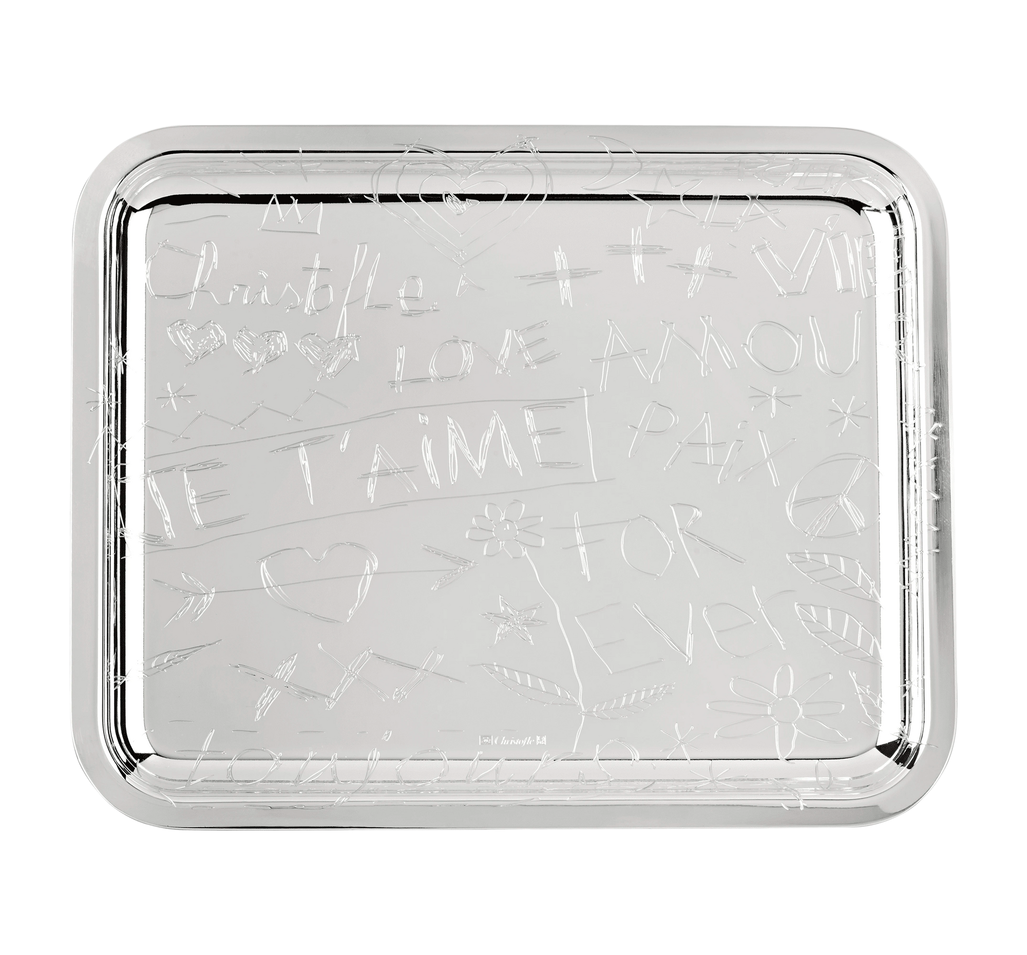 Christofle - Graffiti Silver Plated Tray
