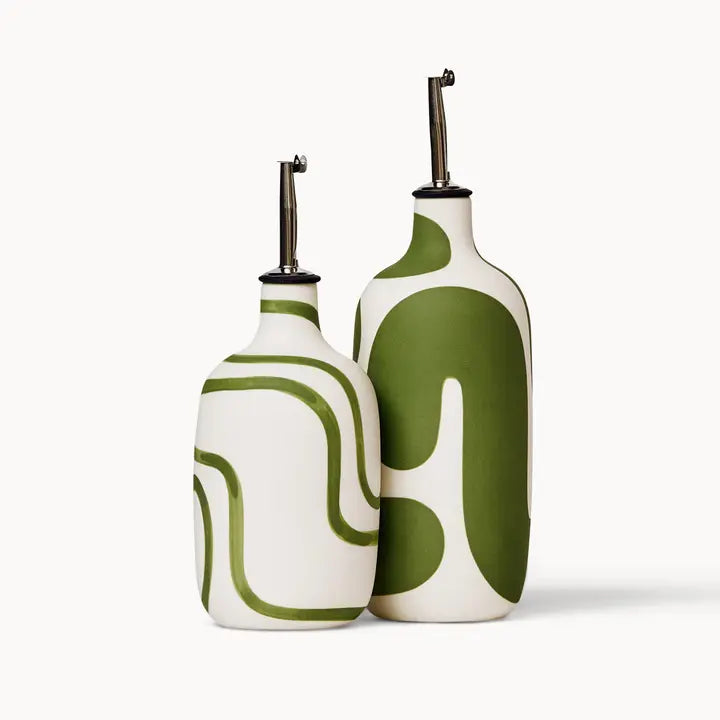 Oil / Vinegar Cruet Meadow Outline Short